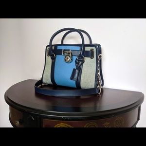 MK crossbody/handbag blue and gray color in like new condition